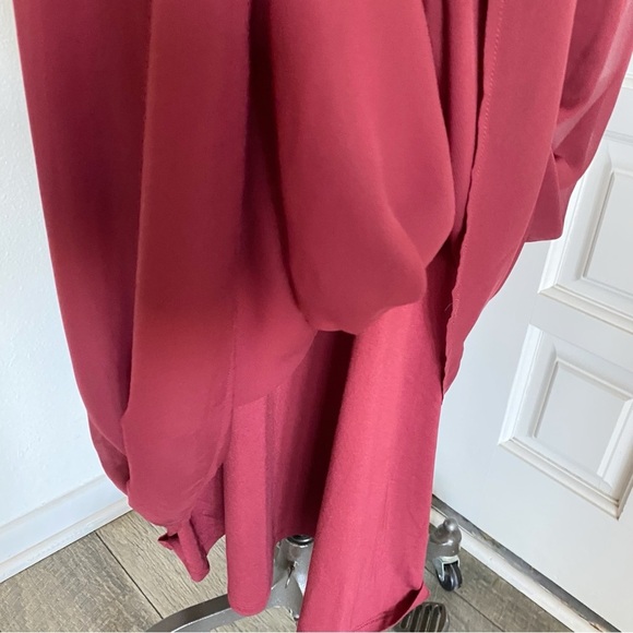 NWT Soft Surroundings Cassie Dress Long Maxi Chiffon Cabernet Size XL 1X 2X 3X - Picture 14 of 16